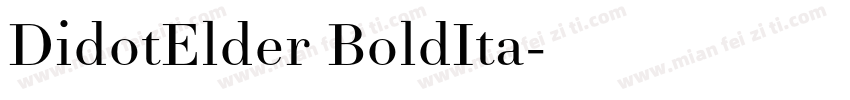 DidotElder BoldIta字体转换